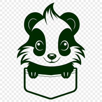 A small, wild skunk animal illustration in vector format.
