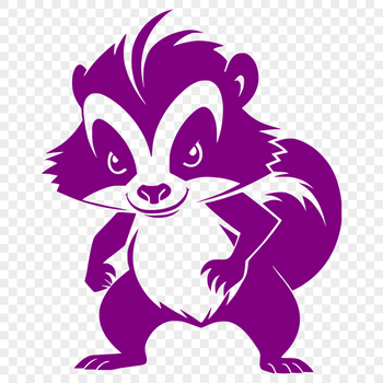 Illustration of a North American skunk in vector format.