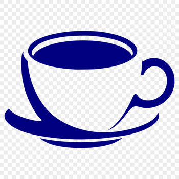 A vector illustration of a traditional teacup with a delicate handle and saucer.