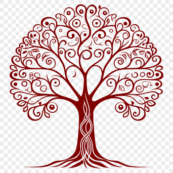 A detailed, scalable illustration of a tree in vector format.
