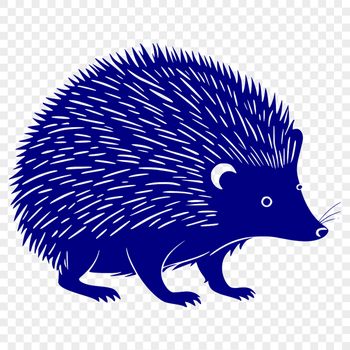 An SVG graphic featuring a small mammal with spines.