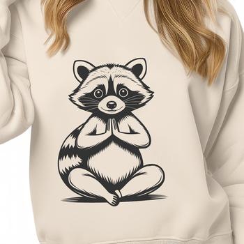 Illustrated raccoon vector graphic, suitable for use in digital design and crafting projects.