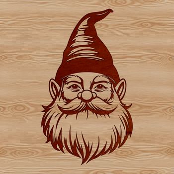 Vector illustration of a mythical dwarf-like creature known as a knome.