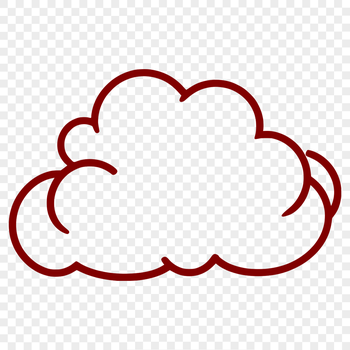 A stylized illustration of a cloud in vector format, suitable for various graphic design applications.