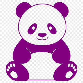 High-quality vector illustration of a wild panda animal, suitable for digital design projects.