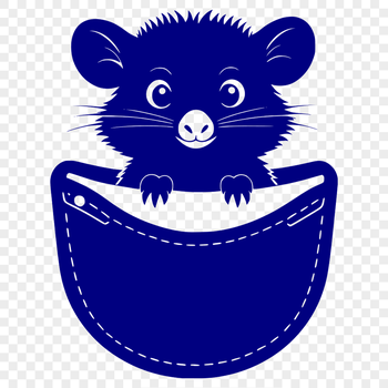 A wild animal with a distinctive pocket on its face, suitable for digital use in various formats.