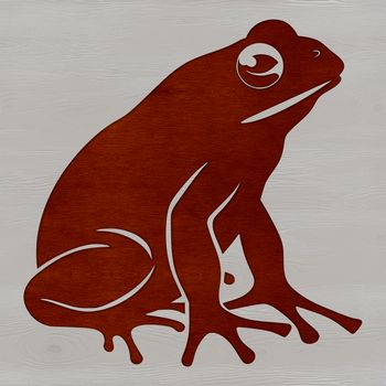 A stylized illustration of a toad in a vector format.