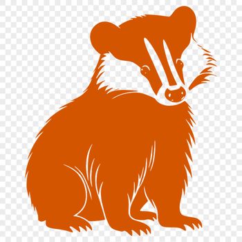 A detailed illustration of a wild animal, specifically a badger, suitable for vector design and printing.