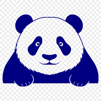 A stylized illustration of a panda, suitable for various design applications.