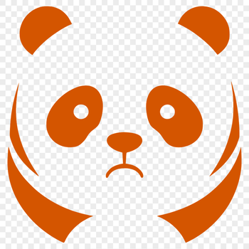 A detailed vector graphic of a giant panda, suitable for commercial or personal projects.