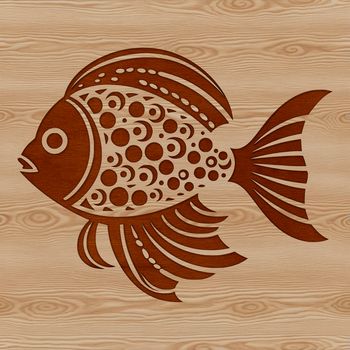 Close-up depiction of a freshwater crappie with its distinctive markings.