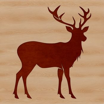 A simple vector silhouette of a deer, ideal for digital designs.