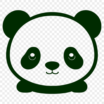 A detailed illustration of a wild animal, a panda, suitable for vector design and digital editing.