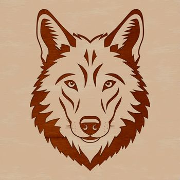 A wolf's head illustration in vector format, suitable for digital design and cutting projects.