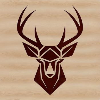 An isolated vector graphic of a deer, suitable for digital design and crafting projects.