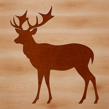 An outline design of a deer, ideal for vector graphics and cutting machine projects.