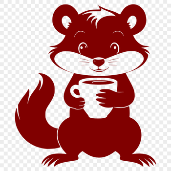 An illustration of a skunk in various environments.