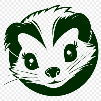A detailed illustration of a skunk in vector format.