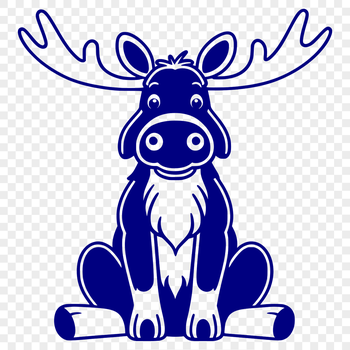A digital illustration of a wild North American moose in vector format.