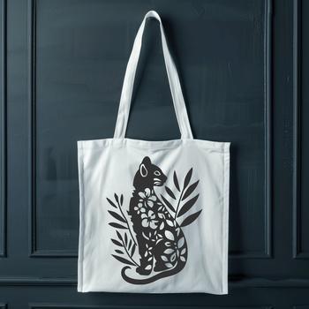 A large wild cat with a long tail sitting in a relaxed pose, suitable as vector art for various design projects.