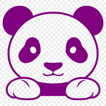 A simplified illustration of a giant panda in its natural habitat.