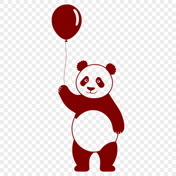 A simplified vector illustration of a wild panda.