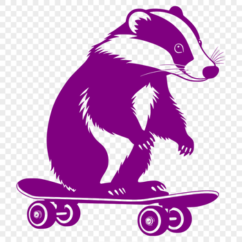 A stylized illustration of a badger, designed as vector art for various applications.