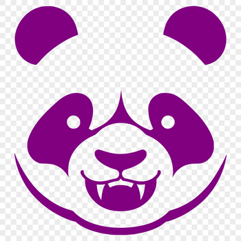 Vector graphics of a panda bear on a white background suitable for commercial or personal use.