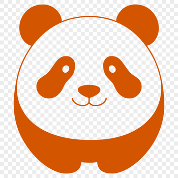 A detailed illustration of a panda, a wild animal native to China, suitable for vector art and design projects.