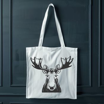 A large, brown wild animal with antlers and a distinctive hump on its shoulders.