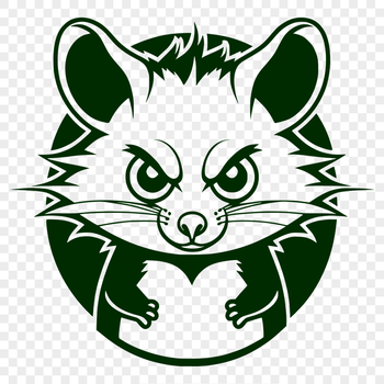 A graphic illustration of a marsupial possum in a neutral color palette.