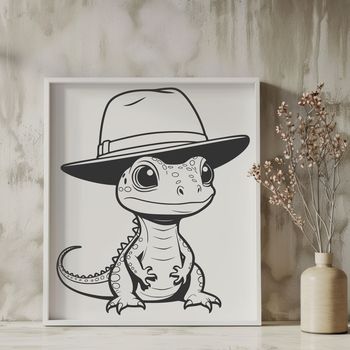 A vector illustration of a reptile lizard with a simple design, suitable for digital use.