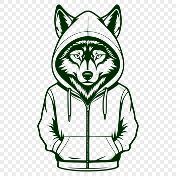 A simple illustration of a wolf, suitable for various design projects.