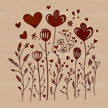 A single wild flower in full bloom, featuring five delicate petals and a prominent center.