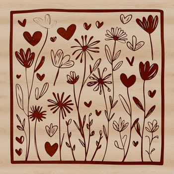 A single wild flower with a delicate stem and petals, designed in vector format.