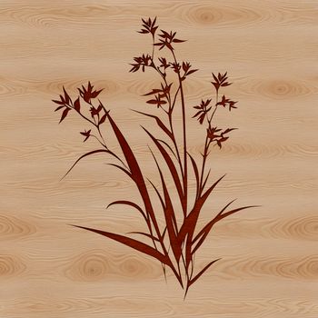 A detailed illustration of a wild flower in a natural setting, suitable for graphic design.