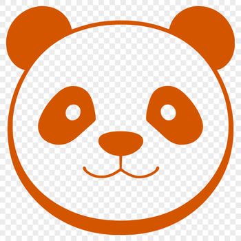 A detailed illustration of a panda in vector format.