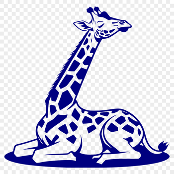 A detailed vector illustration of a giraffe, suitable for various design applications.