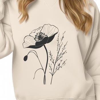 A simple illustration of a wildflower in bloom, ideal for vector design projects.
