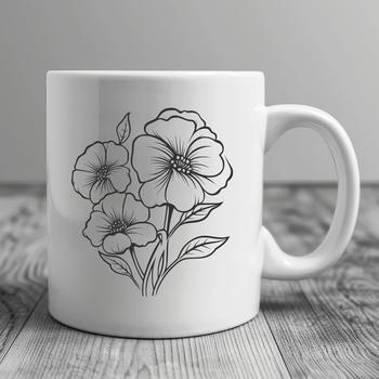 Creative Flower Image - Free DXF Download