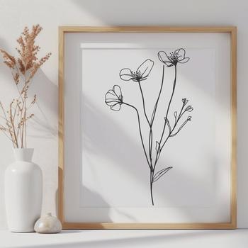 A realistic illustration of a wildflower with intricate details and realistic colors.