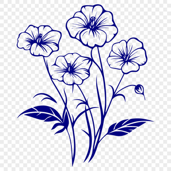 A delicate illustration of a wild flower with intricate details, suitable for vector art projects.