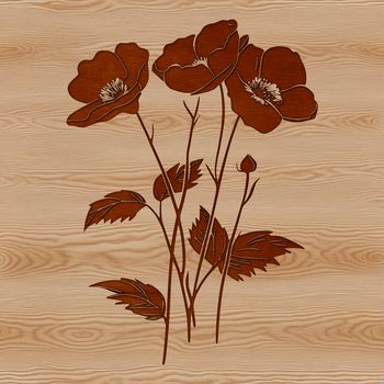 A delicate illustration of a wild flower with intricate details, suitable for vector design and digital cutting.
