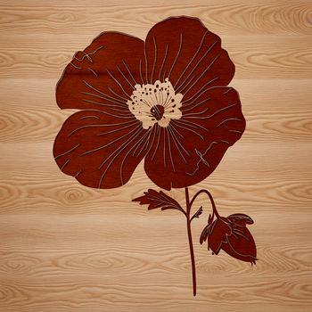 A delicate illustration of a wild flower with intricate details, suitable for digital and physical crafting projects.
