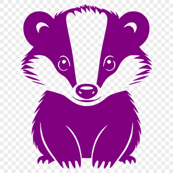 A detailed vector illustration of a badger in its natural habitat, suitable for various design applications.