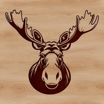An illustration of a moose in vector format.