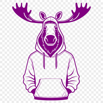 A large North American mammal with distinctive antlers.