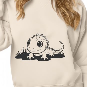 A colorful illustration of a salamander in various poses and expressions, suitable for graphic design and art projects.