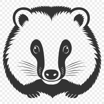 An SVG file representation of a wild animal, specifically a badger.