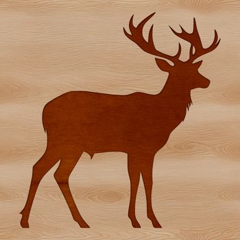 A detailed silhouette of a wild animal, a deer, in a simple vector design suitable for various digital applications.